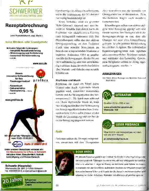Vorschauseite 4: SchlaganfallrehabilitationZielgerichtete aktive Physiotherapie
