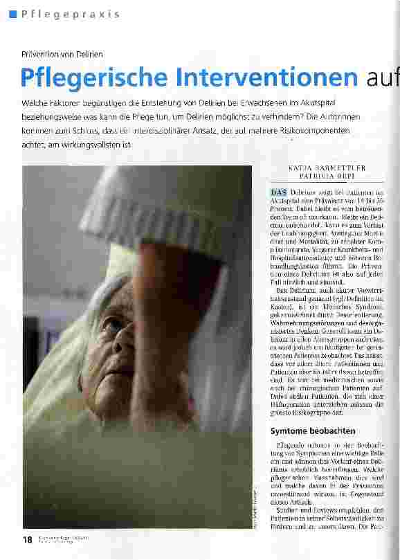 Vorschauseite 1: Pflegerische Interventionen auf mehreren Niveaus