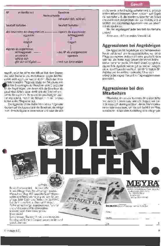 Vorschauseite 3: Pflegende sollen ihre Gewalt aussprechen Aggressionen des Pflegepersonals gegenüber den Alten; Teil 2