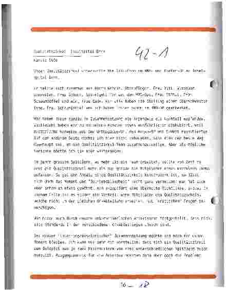 Vorschauseite 1: Qualitätszirkel Inselspital Bern