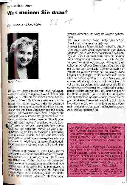 Vorschauseite 1: Sexualität im Alter Was meinen Sie dazu?