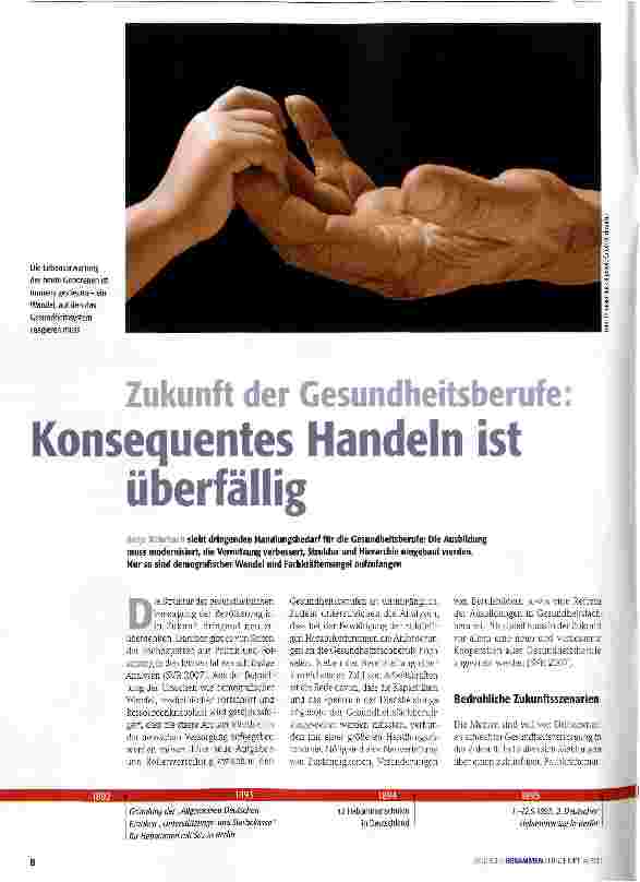 Vorschauseite 1: Zukunft der Gesundheitsberufe: Konsequentes Handeln ist überfällig