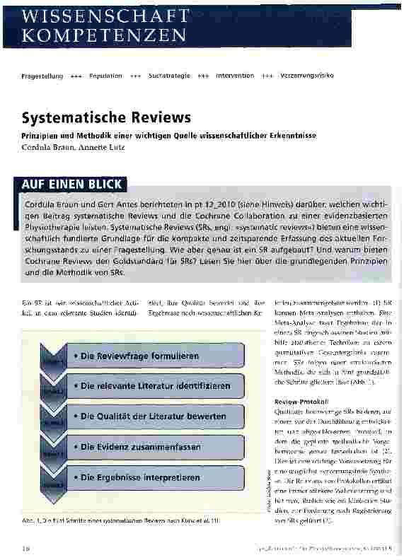 Vorschauseite 1: Systematische Reviews