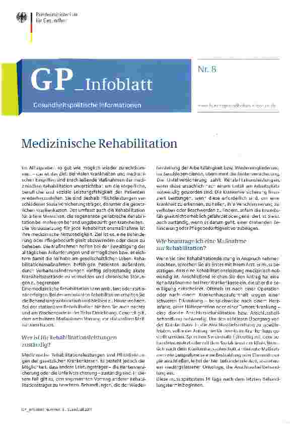 Vorschauseite 1: Medizinische Rehabilitation