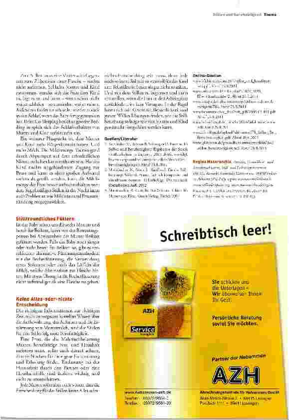 Vorschauseite 6: Stillen und Arbeiten: die Säulen des Erfolgs
