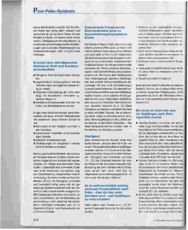Vorschauseite 3: Das Post-Polio-Syndrom -Spätfolgen nach Poliomyelitis