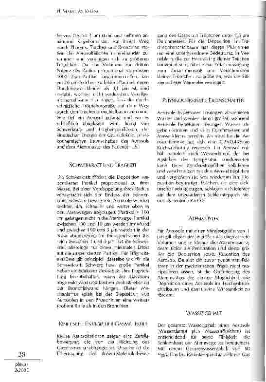 Vorschauseite 3: Dampf, Nebel, Regen oder was? - Feuchtigkeitsund Aerosoltherapie bei intubierten Patienten