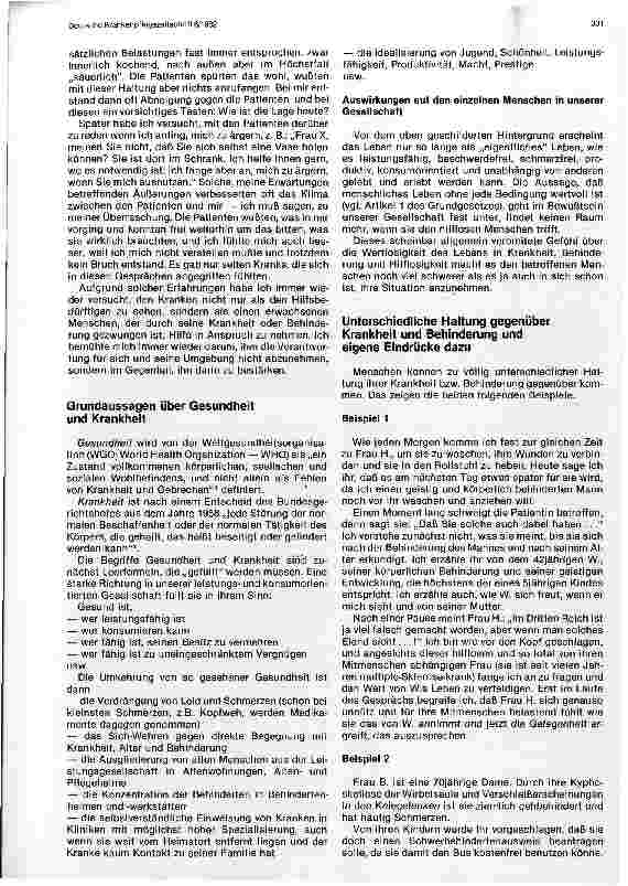 Vorschauseite 2: Gemeindekrankenpflege - Von der Partnerschaft zwischen dem Kranken und seinen Helfern als Hilfe zur Bewältigung von Krankheit und Leid