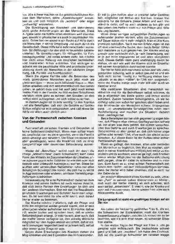 Vorschauseite 4: Gemeindekrankenpflege - Von der Partnerschaft zwischen dem Kranken und seinen Helfern als Hilfe zur Bewältigung von Krankheit und Leid