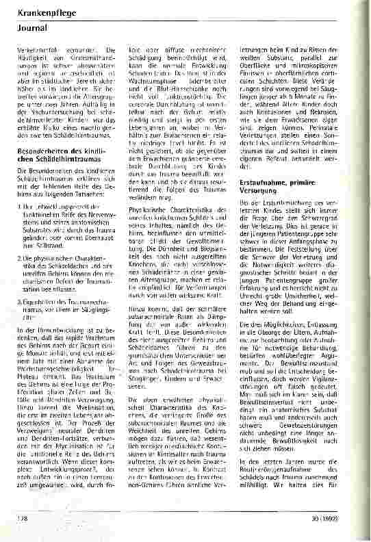 Vorschauseite 2: Das Schädelhirntrauma beim Kind
