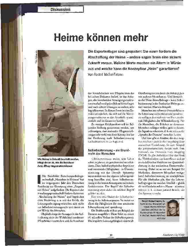 Vorschauseite 1: Heime können mehr