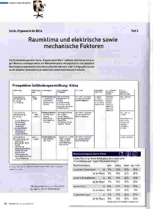 Vorschauseite 1: Raumklima und elektrische sowie mechanische Faktoren Teil 3