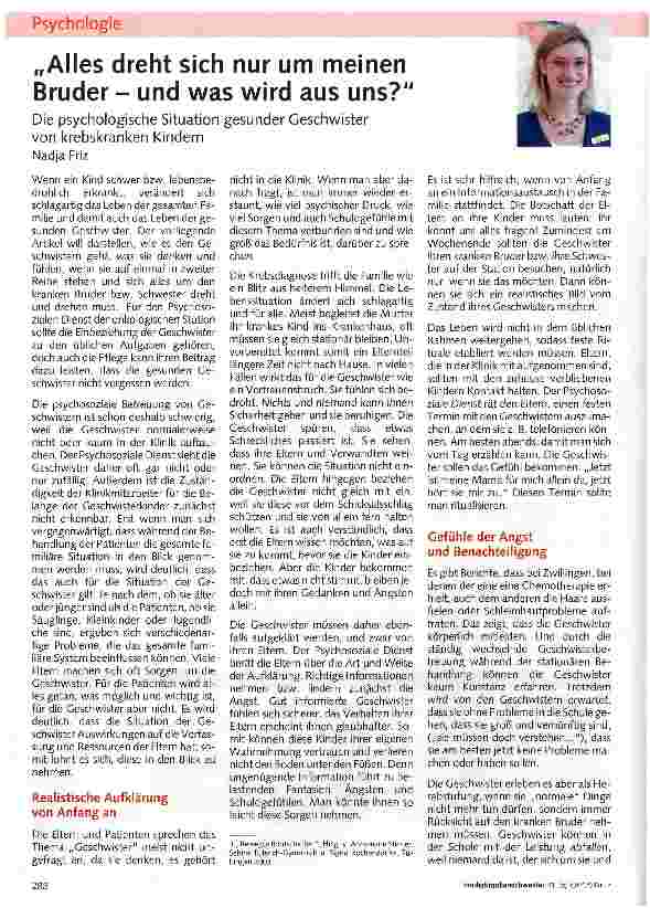 Vorschauseite 1: „Alles dreht sich nur um meinen Bruder - und was wird aus uns?