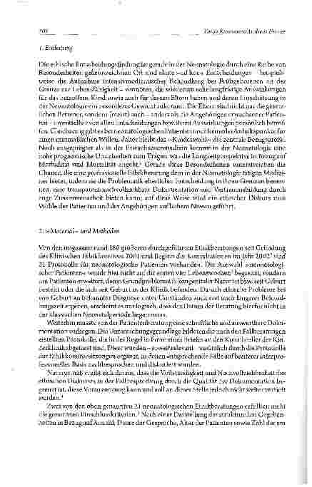 Vorschauseite 2: Ethikberatung in der NeonatologieHandlungsdilemmata aus zehn Jahren Praxis einesKlinischen Ethikkomitees