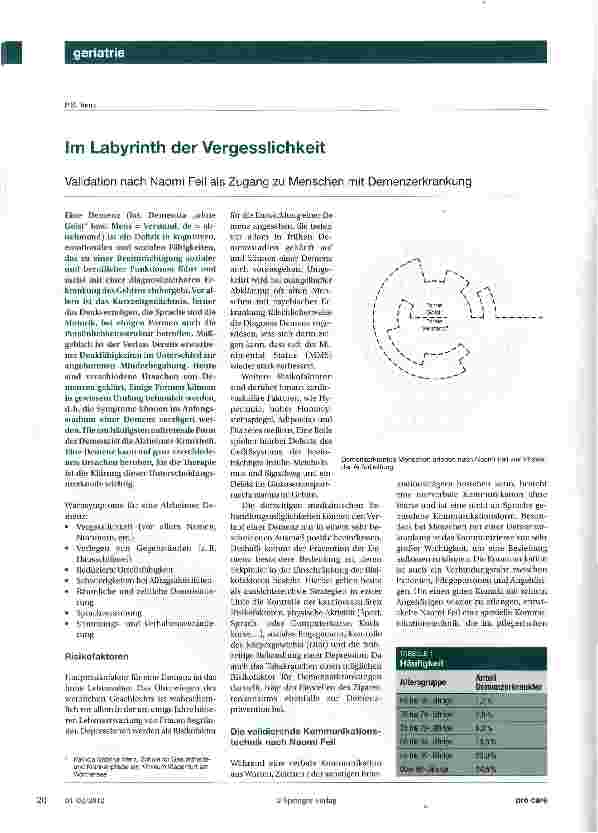 Vorschauseite 1: Im Labyrinth der Vergesslichkeit