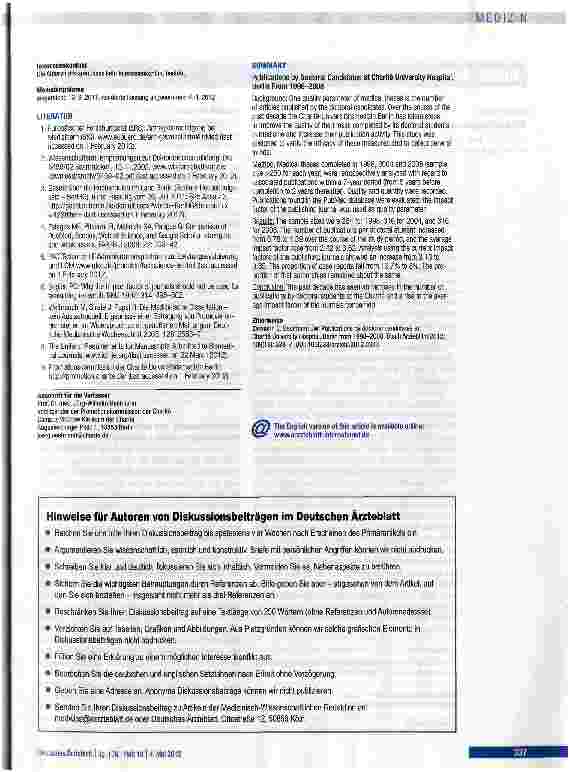 Vorschauseite 5: Publikationen von Doktoranden 1998-2008: das Beispiel Charite
