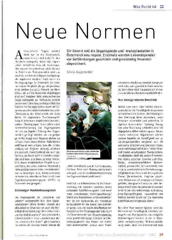 Vorschauseite 1: Neue Normen