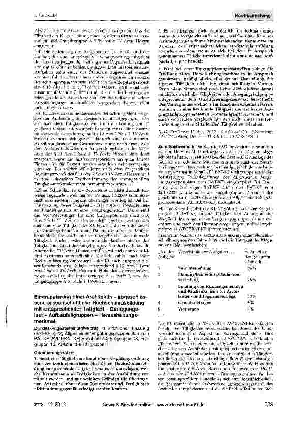 Vorschauseite 5: Eingruppierung einer Oberärztin - Zusammenfassende Bewertung von ArbeitsvorgängenTarifvertrag für die Ärztinnen und Ärzte an den hessischen Universitätskliniken (vom 30.11.2006, T…
