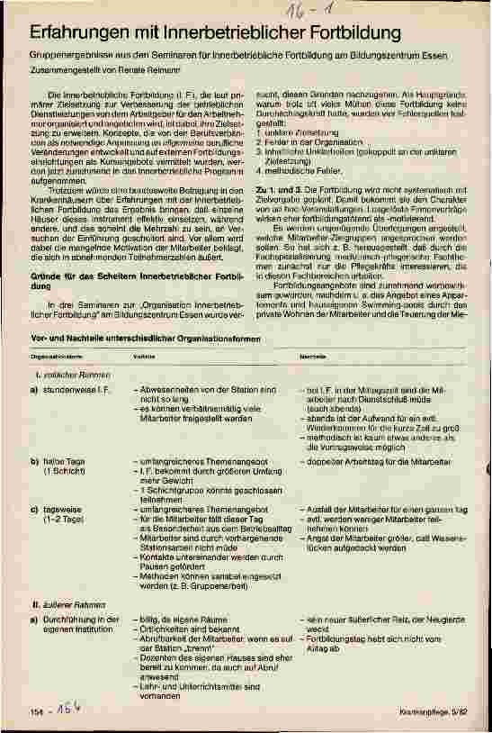 Vorschauseite 1: Erfahrungen mit Innerbetrieblicher Fortbildung