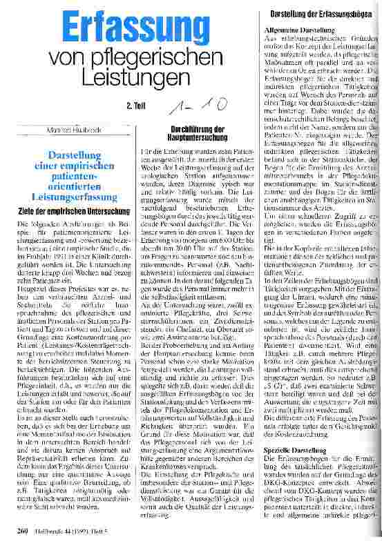 Vorschauseite 1: Erfassung von pflegerischen Leistungen Teil 2