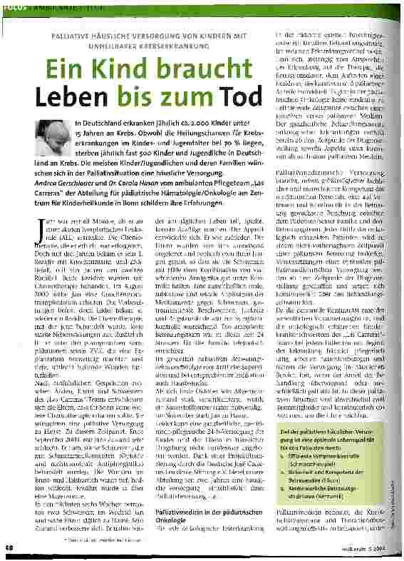 Vorschauseite 1: Ein Kind braucht Leben bis zum Tod