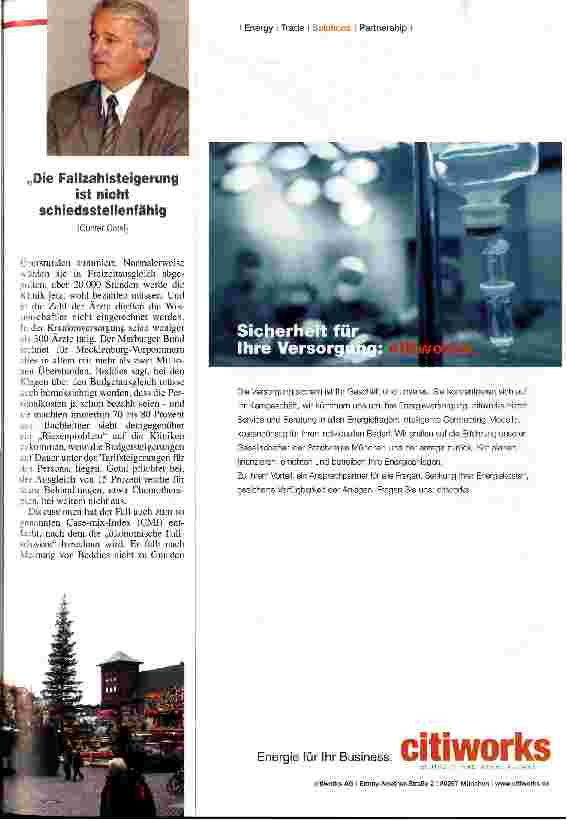 Vorschauseite 5: Zwischen Ethik und wirtschaftlichem Kalkül Universitätsklinikum Greifswald
