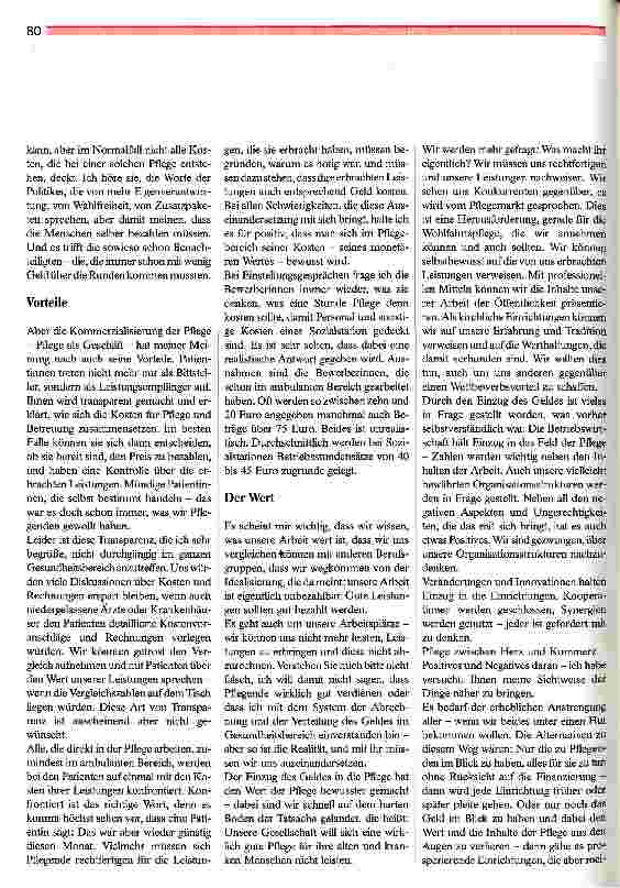Vorschauseite 5: Pflege zwischen Herz und Kommerz