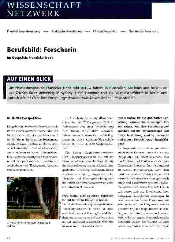 Vorschauseite 1: Berufsbild: Forscherin