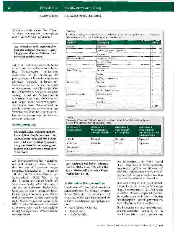 Vorschauseite 2: Perioperative Schmerztherapie bei Kindern