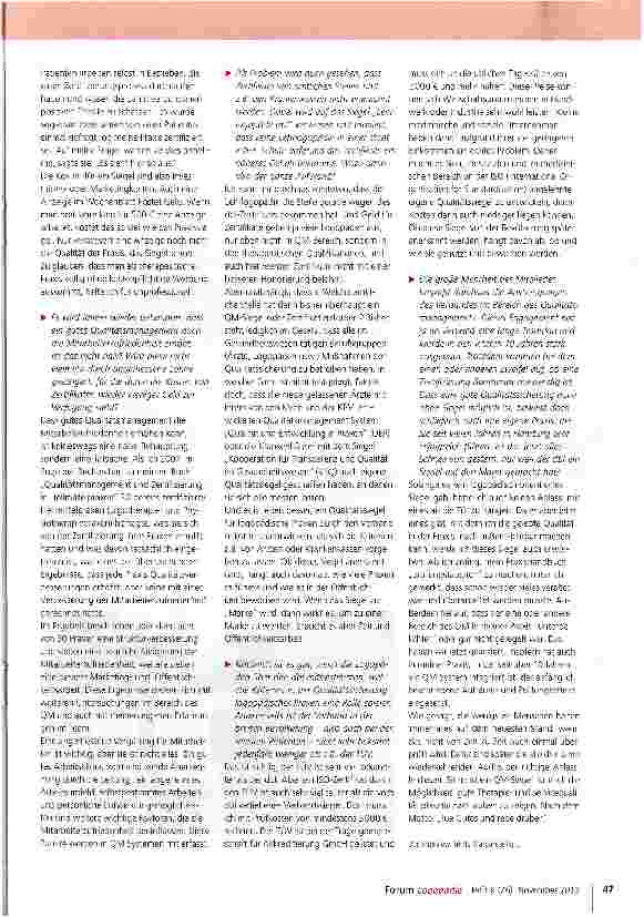 Vorschauseite 2: Qualitätsmanagement und Praxissiegel: Zukunftsweisendes Projekt oder unnötiger Aufwand?
