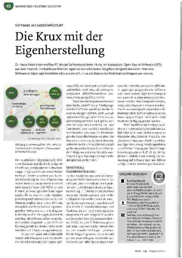 Vorschauseite 1: Die Krux mit der Eigenherstellung