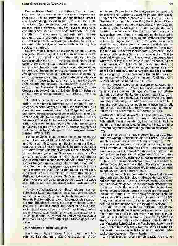 Vorschauseite 3: Pädagogische Probleme beim diabetischen Kind