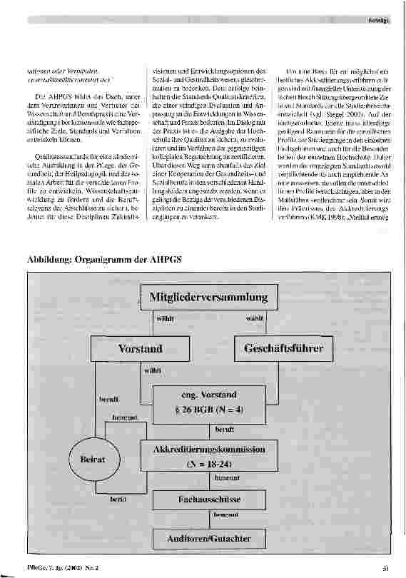 Vorschauseite 3: Die Akkreditierungsagentur für Studiengänge im Bereich Heilpädagogik, Pflege, Gesundheit und Soziale Arbeit - AHPGS Bedeutung und Zielsetzung im Kontext der jüngsten Entwicklungen…