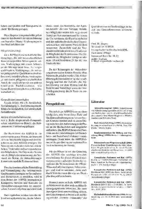 Vorschauseite 4: Die Akkreditierungsagentur für Studiengänge im Bereich Heilpädagogik, Pflege, Gesundheit und Soziale Arbeit - AHPGS Bedeutung und Zielsetzung im Kontext der jüngsten Entwicklungen…
