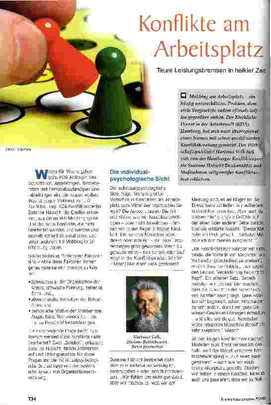 Vorschauseite 1: Konflikte am Arbeitsplatz Teure Leistungsbremsen in heikler Zeit