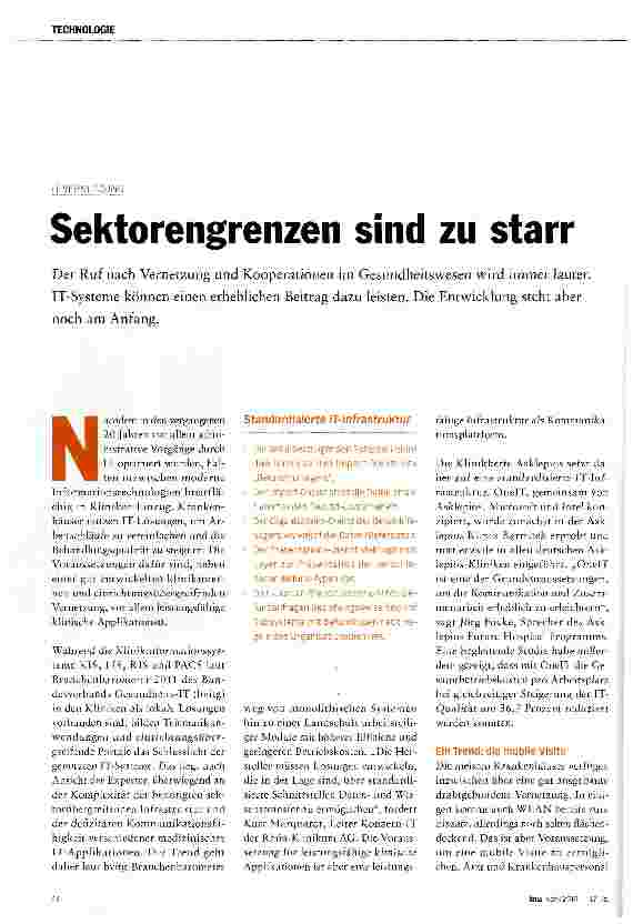 Vorschauseite 1: Sektorengrenzen sind zu starr
