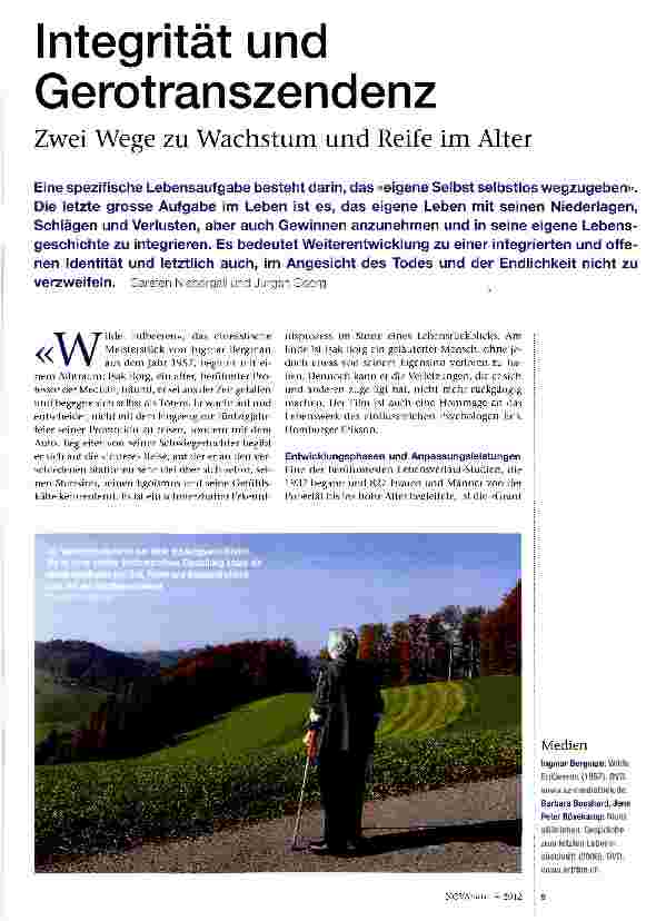 Vorschauseite 1: Integrität und Gerotranszendenz