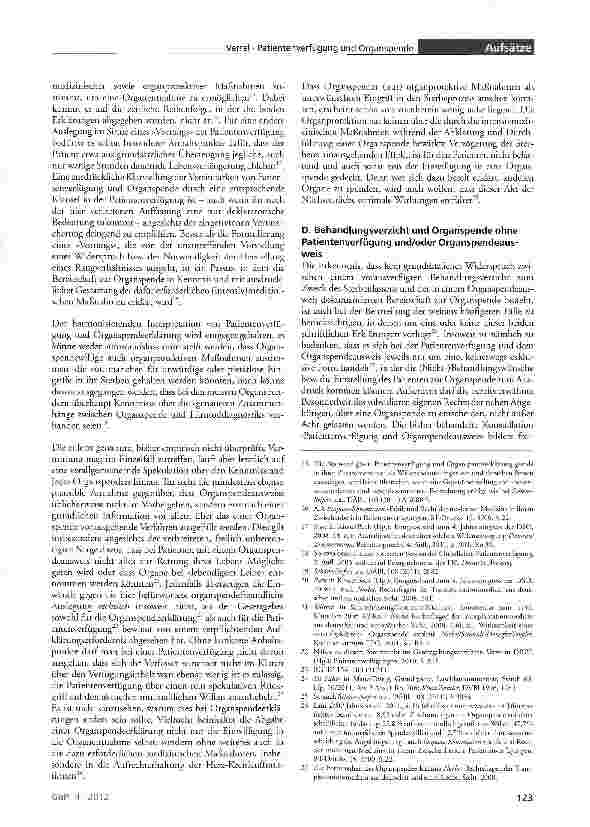 Vorschauseite 3: Patientenverfügung, Therapiebegrenzung und Organspende