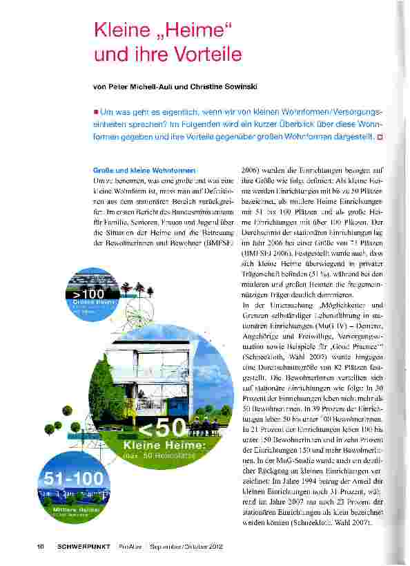 Vorschauseite 1: Kleine „Heime und ihre Vorteile