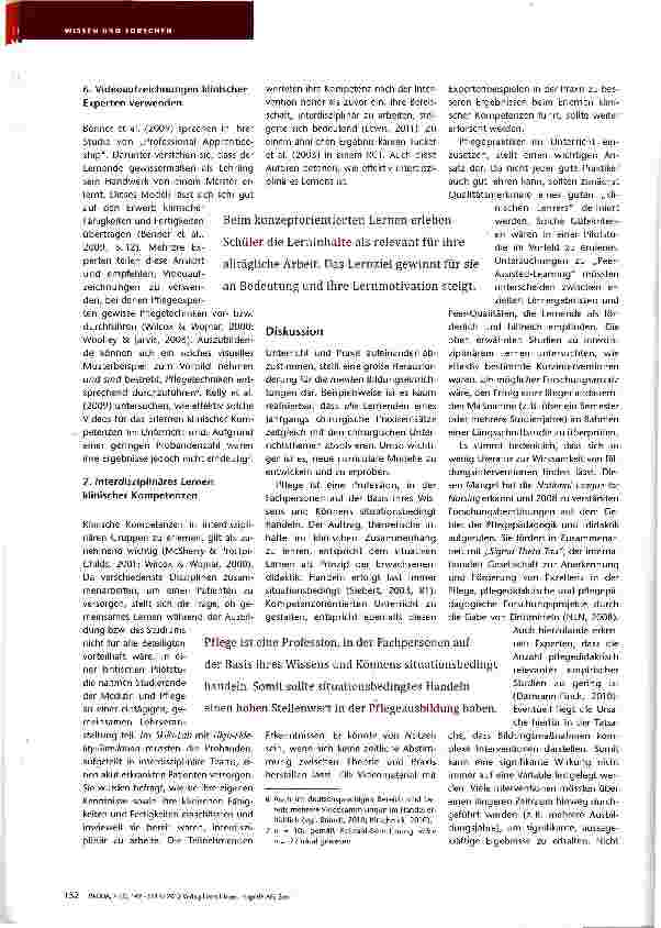 Vorschauseite 4: Theorie-Praxis-Transfer in der Pflegeausbildung Evidenzbasierte Curriculum-Reformen: Ein Beispiel aus den USA