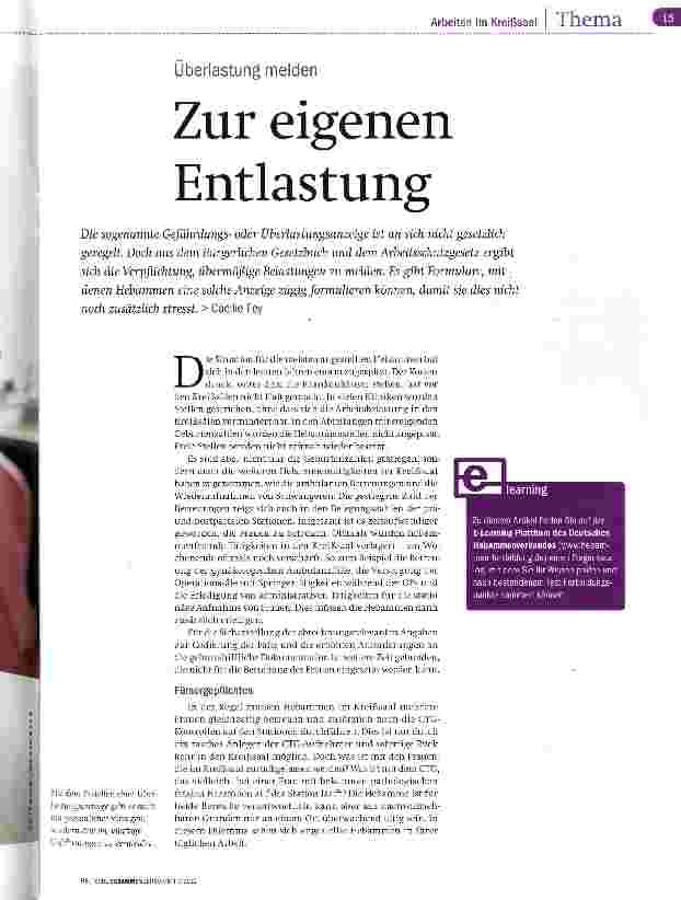 Vorschauseite 2: Zur eigenen Entlastung