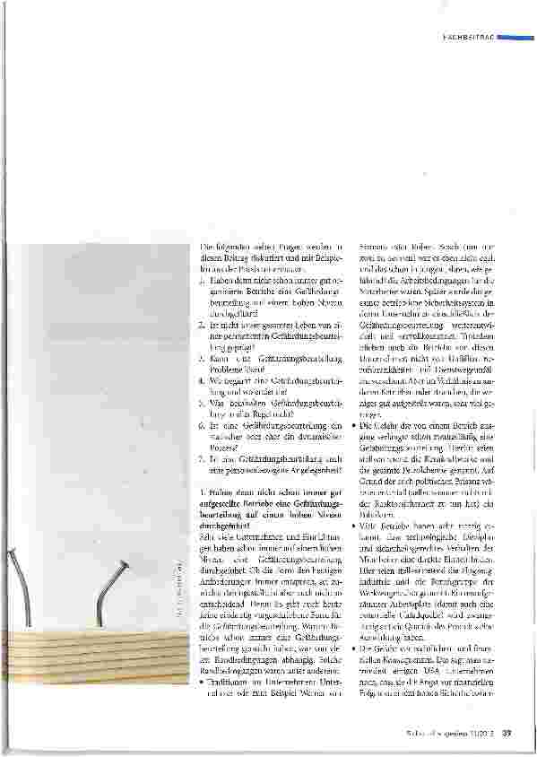 Vorschauseite 2: Gefährdungsbeurteilung - die Wunderpille?