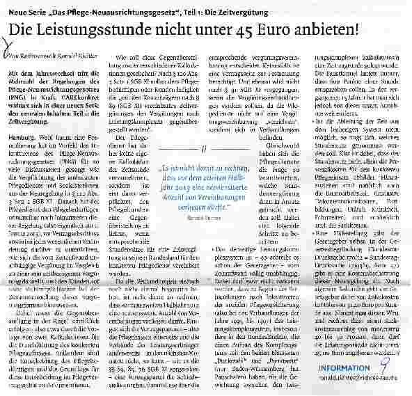 Vorschauseite 1: Die Leistungsstunde nicht unter 45 Euro anbieten!