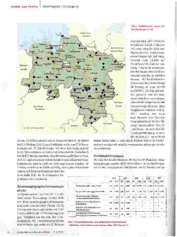 Vorschauseite 2: Stationäre Kardiologische Versorgung In Niedersachsen
