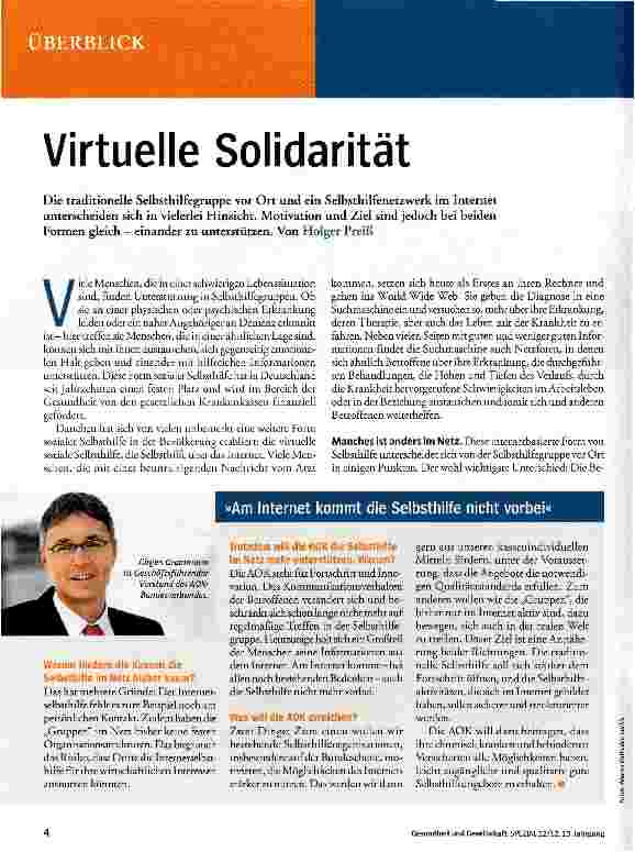 Vorschauseite 1: Virtuelle Solidarität