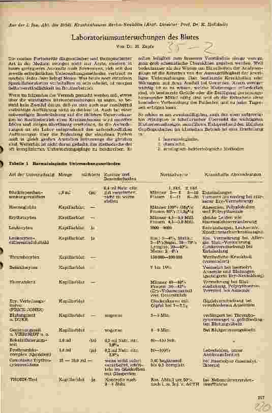 Vorschauseite 1: Laboratoriumsuntersuchungen des Blutes