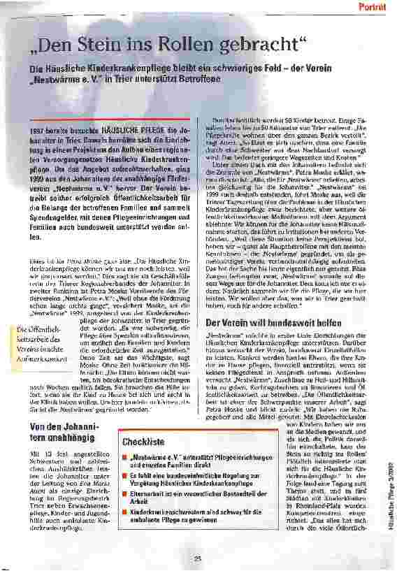 Vorschauseite 1: Den Stein ins Rollen gebracht