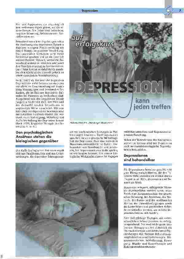 Vorschauseite 4: Volkskrankheit Depression