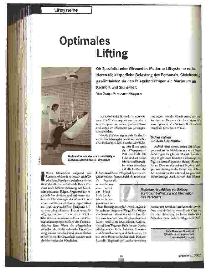 Vorschauseite 1: Optimales Lifting