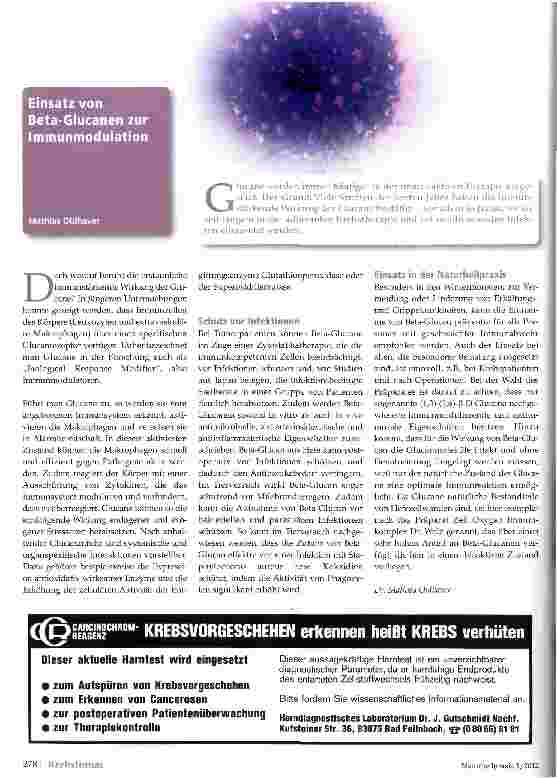Vorschauseite 1: Einsatz von Beta-Glucanen zur Immunmodulation